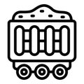 Shipping container icon outline vector. Heavy train wagon Royalty Free Stock Photo