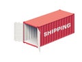 Shipping container open Royalty Free Stock Photo