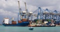 Shipping - Container Port in Malta Royalty Free Stock Photo