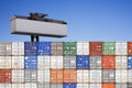 Shipping Containers Stacked Royalty Free Stock Photo