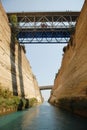 Shipping through Corinth Canal Royalty Free Stock Photo