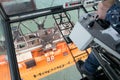 Shipping crane operator