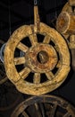 Shipping date old cartwheel Royalty Free Stock Photo