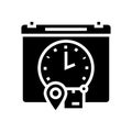 shipping delivery time glyph icon vector illustration Royalty Free Stock Photo
