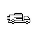 Black line icon for Shipping, delivery and courier Royalty Free Stock Photo