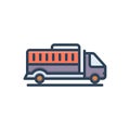 Color illustration icon for Shipping, distribution and truck Royalty Free Stock Photo