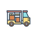 Color illustration icon for Shipping, transportation and delivery