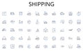 Shipping line icons collection. Dreams, Goals, Ambition, Success, Purpose, Drive, Passion vector and linear illustration