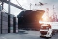 Shipping and logistics transportation industry. Royalty Free Stock Photo