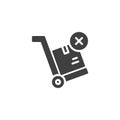 Shipping is not available vector icon