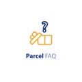 Shipping options, shipment services, parcel parameters, question and answer