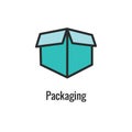 Shipping and Receiving Icon Set with Boxes, Warehouse, checklist, etc