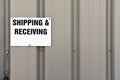 Shipping and Receiving Signage Royalty Free Stock Photo