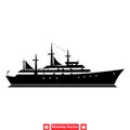 Shipping Solutions Comprehensive Cargo Ship Vector Set for Projects Royalty Free Stock Photo