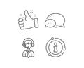 Shipping support line icon. Delivery manager. Vector