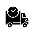 Shipping time black glyph icon Royalty Free Stock Photo