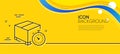 Shipping tracking line icon. Delivery timer. Minimal line yellow banner. Vector