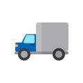 Shipping truck flat icon, filled vector sign, colorful pictogram isolated on white.