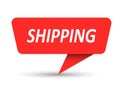 SHIPPING. Vector banner, pointer, sticker, label or speech bubble. Template for websites, applications and creative ideas