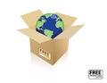 Shipping world box Royalty Free Stock Photo