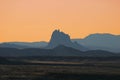 Shiprock Sunset Royalty Free Stock Photo