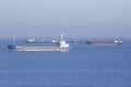 Ships on anchor English channel