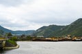 Ships and Barges at Danube River Port in Smederevo Serbia Royalty Free Stock Photo