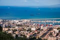 Ships in the Bay of Haifa. Royalty Free Stock Photo