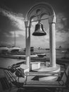 Ships Bell in Odessa sea port Royalty Free Stock Photo
