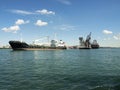 Ships berthed at the coal loader terminal Port Gladstone