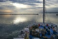 The ships are berthed in the port of Caucasus. Water transport.