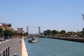 Ships on the dock near rome itlay