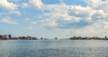 Ships at the entrance of Portsmouth bay