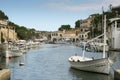 Ships in the harbor of Cala Figuera Royalty Free Stock Photo