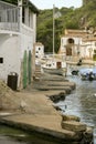 Ships in the harbor of Cala Figuera Royalty Free Stock Photo