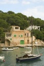 Ships in the harbor of Cala Figuera Royalty Free Stock Photo