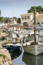 Ships in the harbor of Cala Figuera Royalty Free Stock Photo