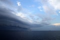 Ships Heading Into a Storm in the Bahamas. Royalty Free Stock Photo