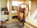 Ships helm wheel Royalty Free Stock Photo