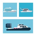 Ships icons set