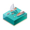 Ships Isometric Composition