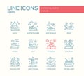 Ships - line design icons set