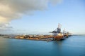 Ships loading and unloading in grand bahama