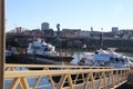 Ships of Loodswezen, the dutch organization for pilots to guide ships in the harbor of IJmuiden. Royalty Free Stock Photo