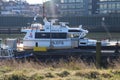 Ships of Loodswezen, the dutch organization for pilots to guide ships in the harbor of IJmuiden. Royalty Free Stock Photo