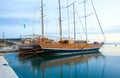 Ships in Makarska Royalty Free Stock Photo