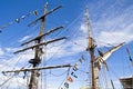 Ships masts Royalty Free Stock Photo