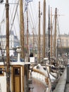 Ships masts in Nyhavn Copenhagen Royalty Free Stock Photo