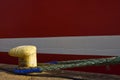 Ships Mooring Line Attached To A Bollard Royalty Free Stock Photo