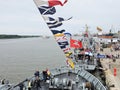 Ships Parade celebrate in Klaipeda, Lithuania Royalty Free Stock Photo